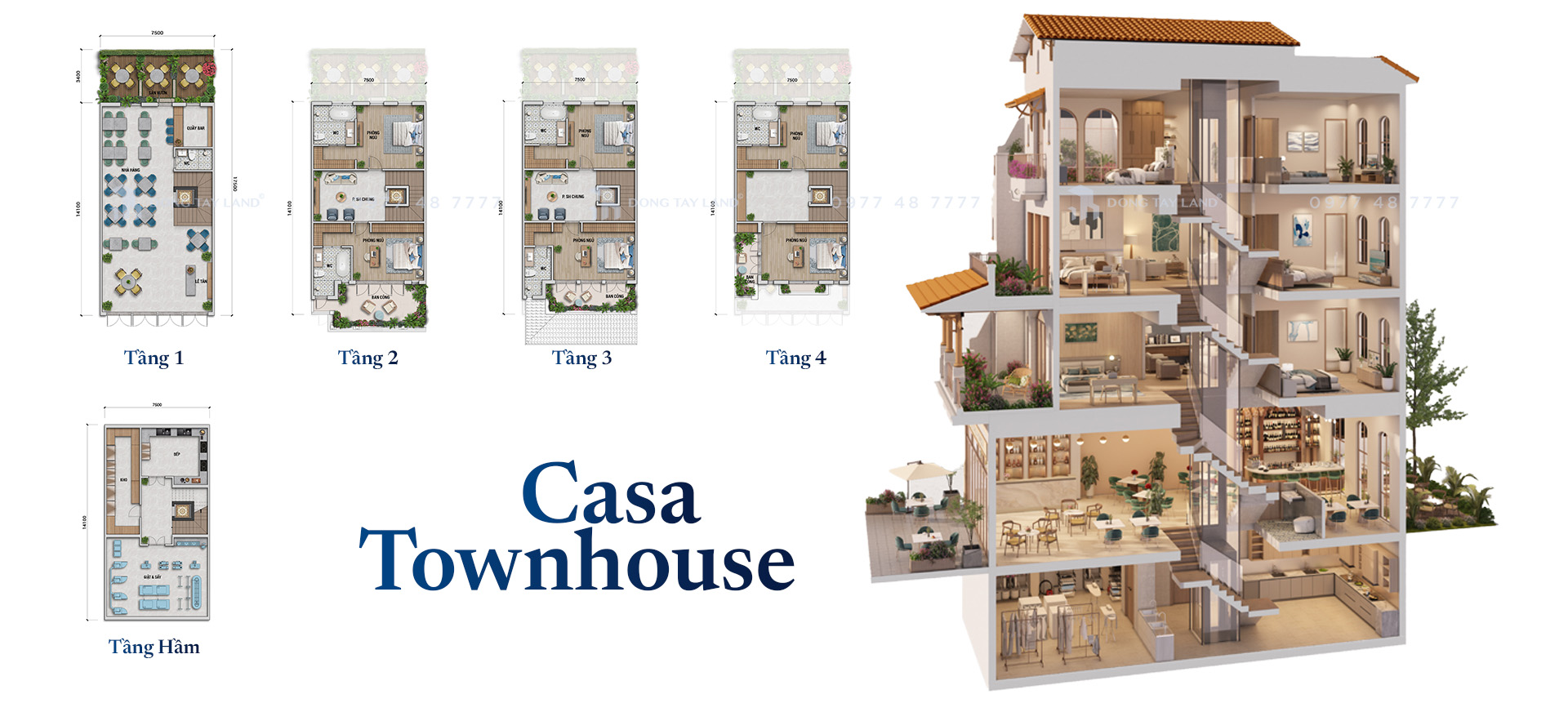 Nhà phố liền kề Casa Townhouse Blanca City Sun Group Vũng Tàu